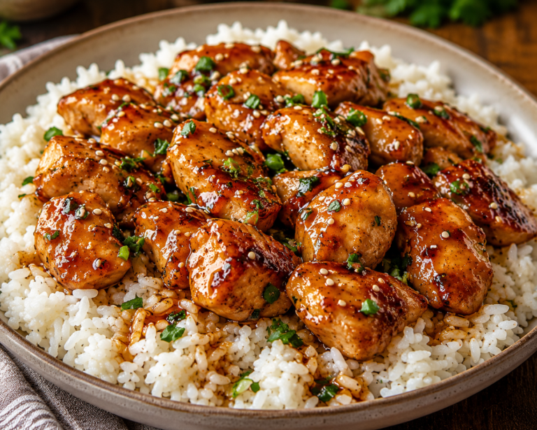 Honey Garlic Chicken & Rice