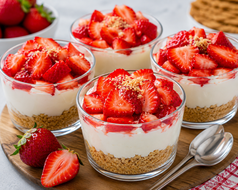 No-Bake Strawberry Cheesecake Cups