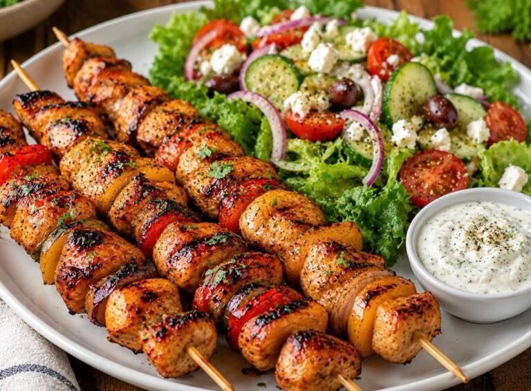 Grilled BBQ Chicken Skewers