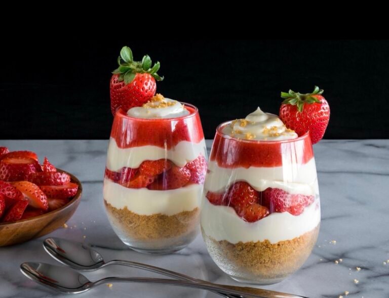 🍓 Strawberry Cheesecake Parfait Cups