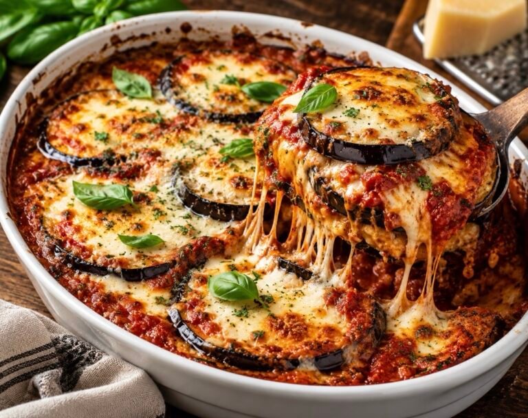 Cheesy Baked Eggplant Casserole