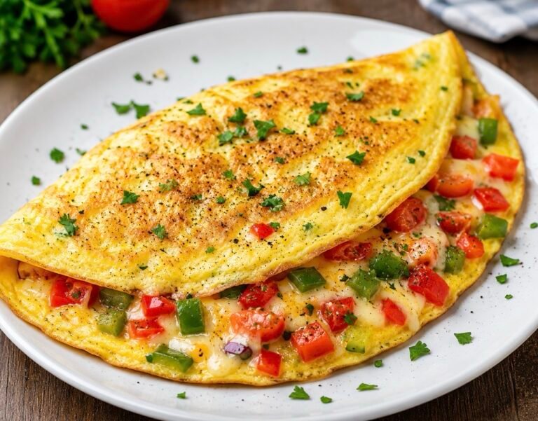 Omelette aux Légumes et Fromage