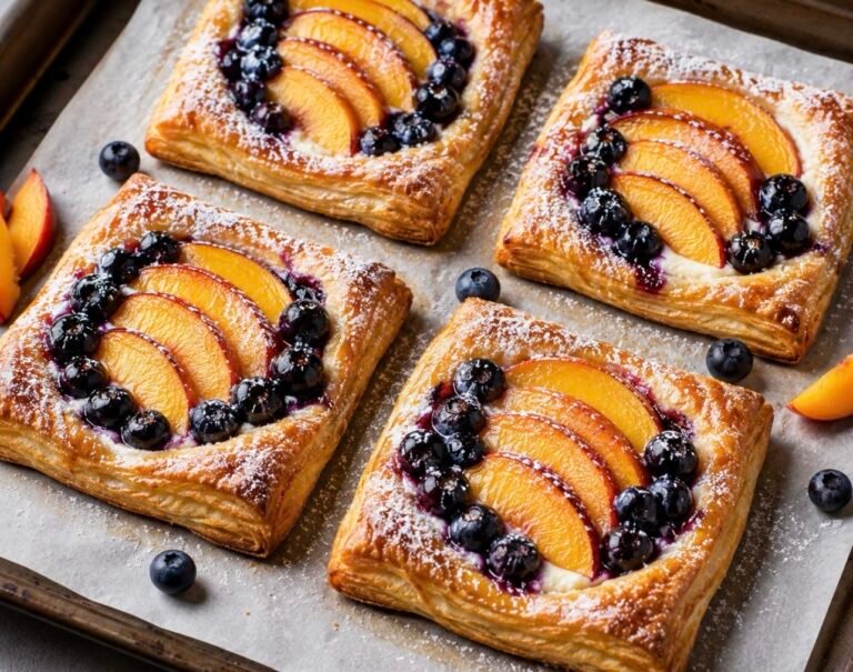 Peach & Blueberry Cream Cheese Pastry