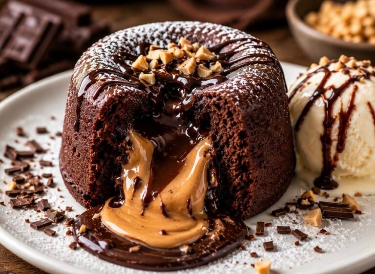 Chocolate Peanut Butter Lava Cake