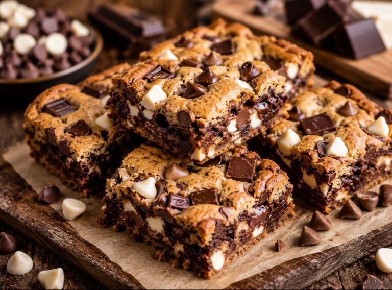 Triple Chocolate Cookie Bars
