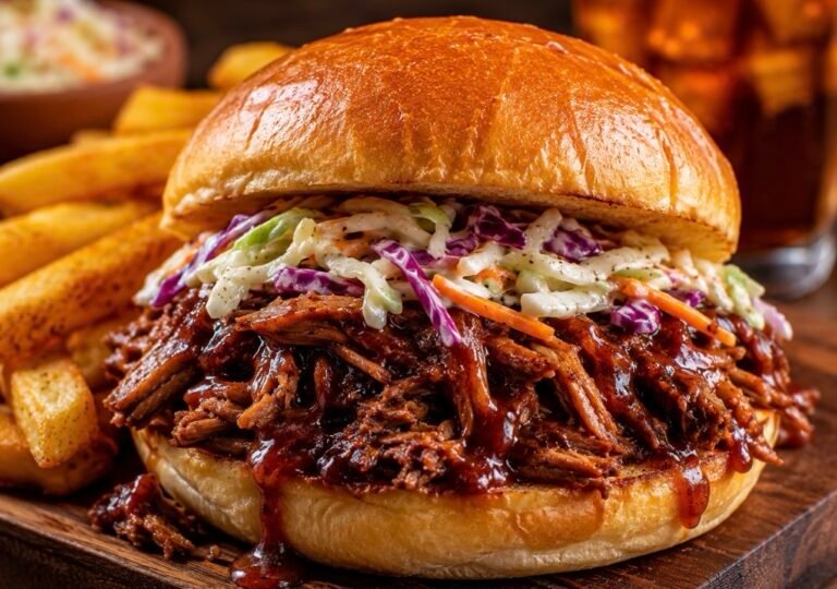 American BBQ Pulled Beef Sandwich