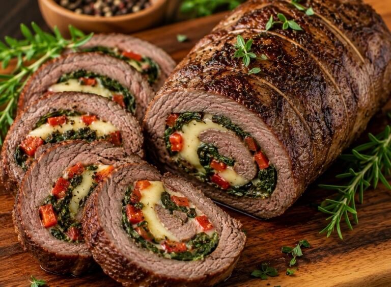 Stuffed Flank Steak Roll