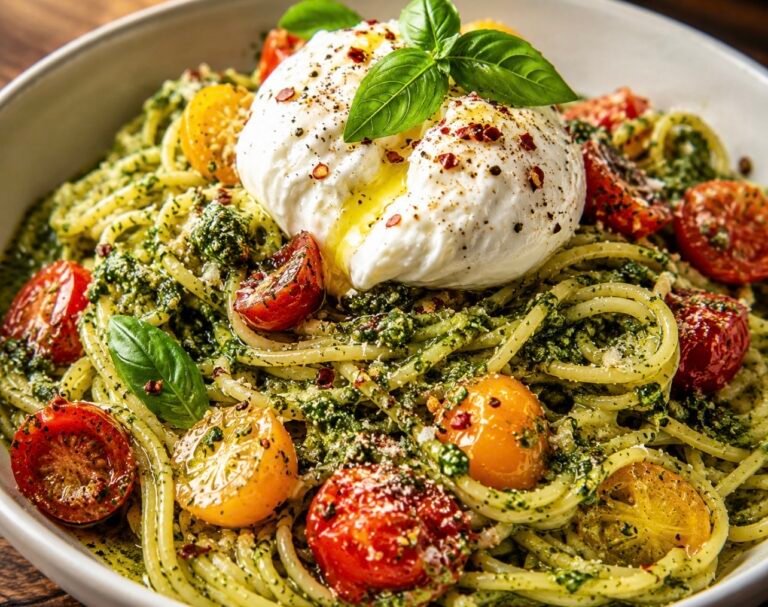 Lemon Pesto Burrata Pasta