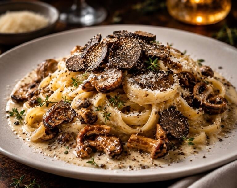 Truffle Mushroom Fettuccine Alfredo