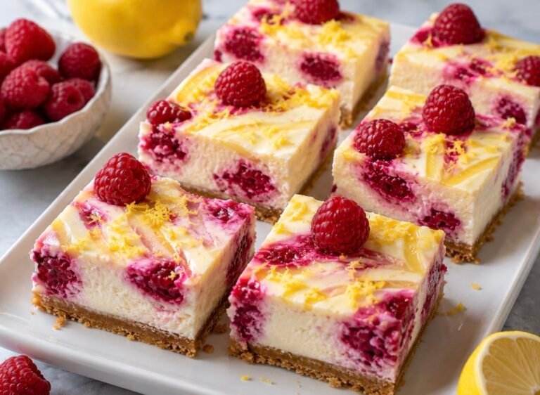 Lemon Raspberry Cheesecake Bars