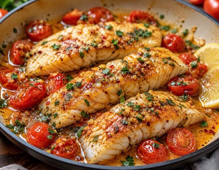 Mediterranean Garlic Butter Fish