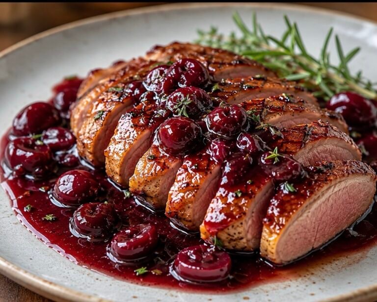 Duck Breast with Cherry Sauce