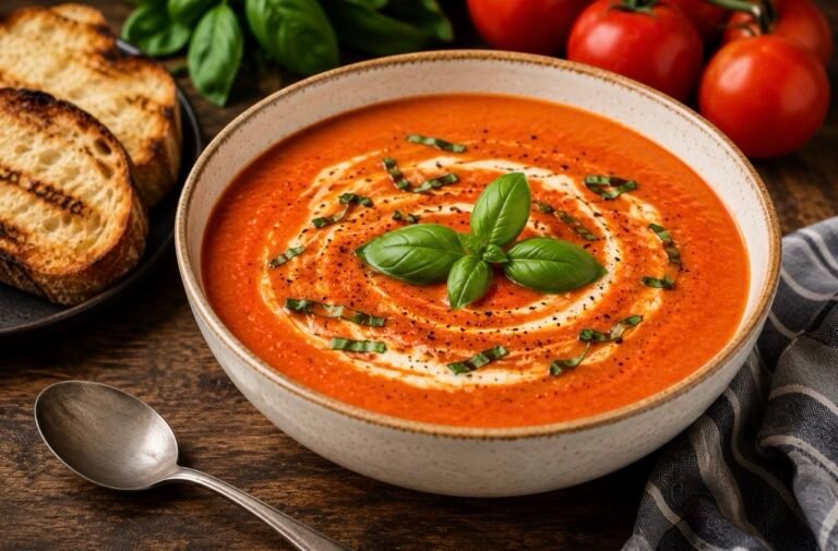 Creamy Roasted Tomato Basil Soup