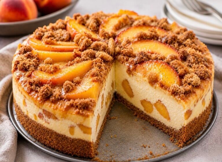 Peach Cobbler Cheesecake