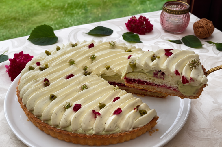 Pistachio Raspberry Tart