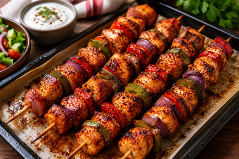 Oven-Baked Chicken Shish Kebabs