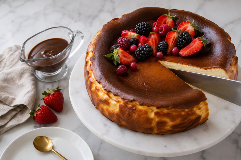 San Sebastian Cheesecake (Burnt Basque Cheesecake)