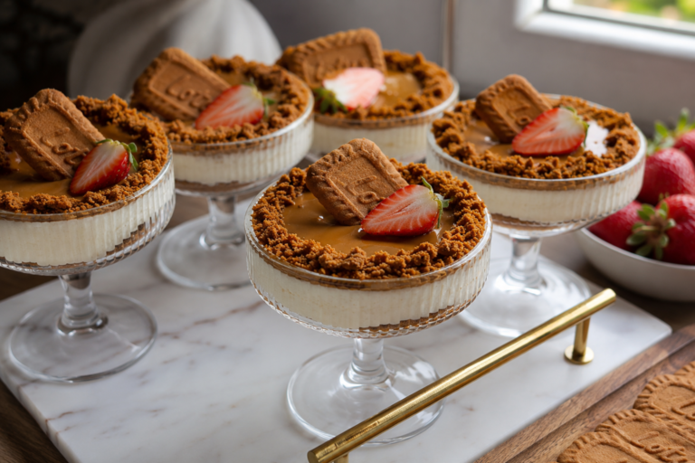 No-Bake Lotus Biscoff Dessert Cups