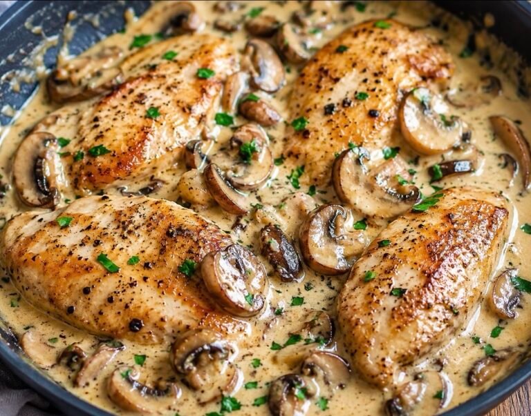 Creamy Garlic Mushroom Chicken
