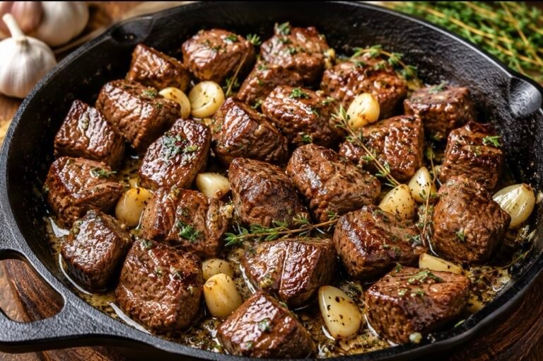 Garlic Thyme Butter Steak Bites