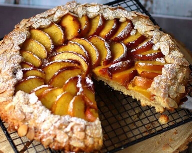 Peach & Cream Cheese Rustic Tart (Galette)