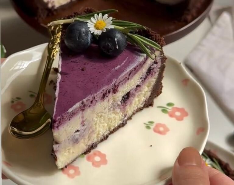 Baked Blueberry Lemon Cheesecake