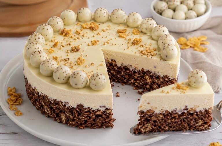 No-Bake White Chocolate Cornflakes Cake