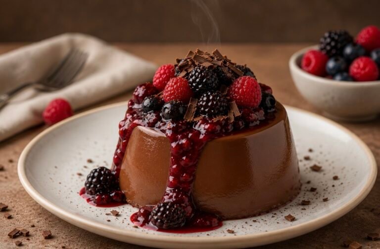 Chocolate Berry Panna Cotta