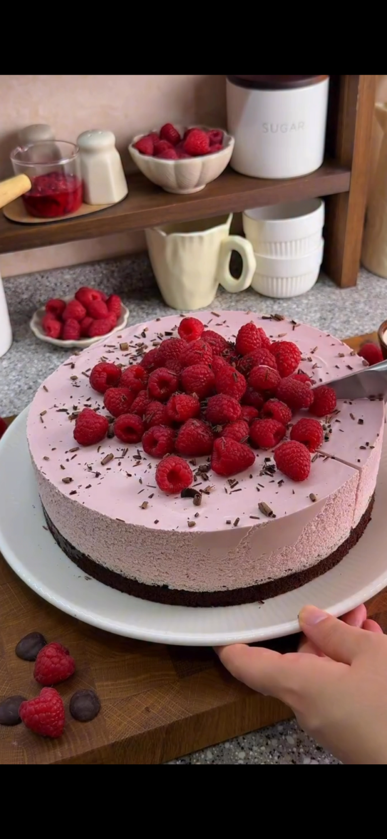 Chocolate Raspberry Mousse Cake
