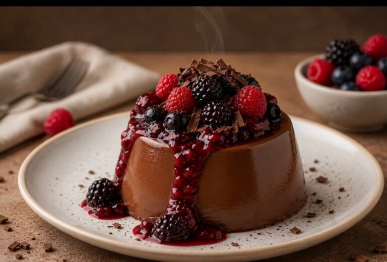 Chocolate Berry Panna Cotta