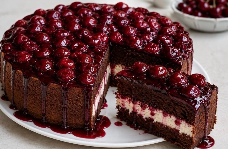 Chocolate Cherry Cream Cake