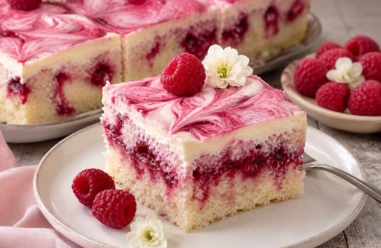 White Chocolate Raspberry Cake