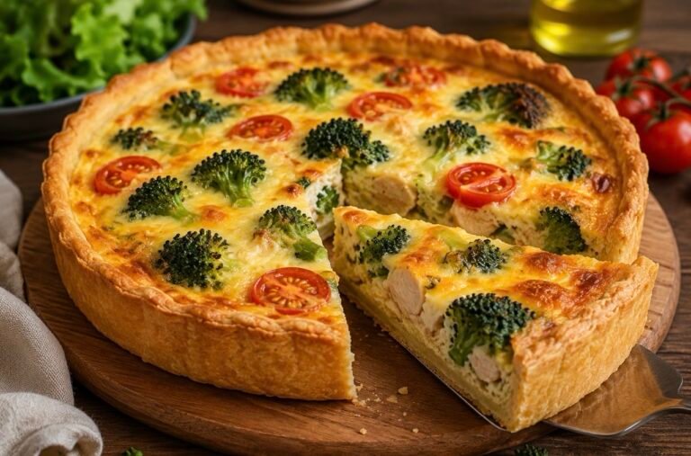 Chicken & Broccoli Quiche