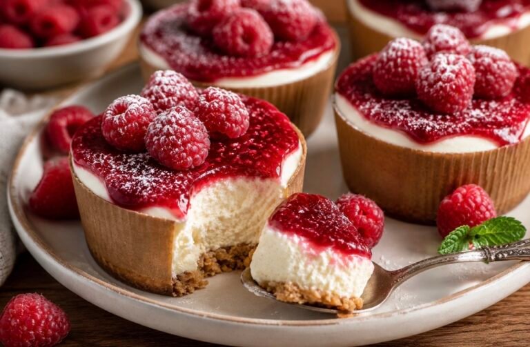 Baked Raspberry Cheesecake Cups