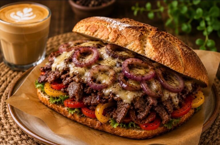 Loaded Steak & Caramelized Onion Sandwich