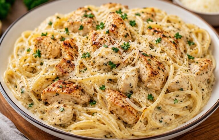 🧀🍝 Creamy Parmesan Chicken Spaghetti
