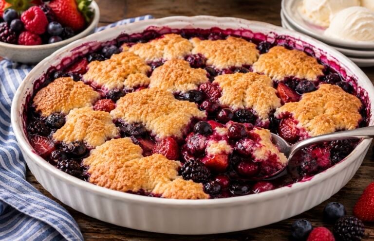 Easy Mixed Berry Cobbler