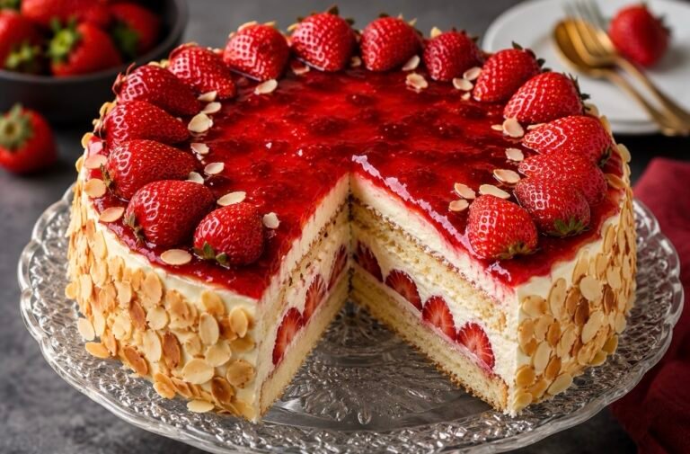 German Strawberry Cream Cake
