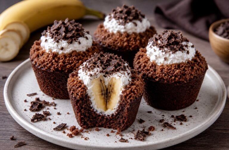 Banana Chocolate Molehill Muffins