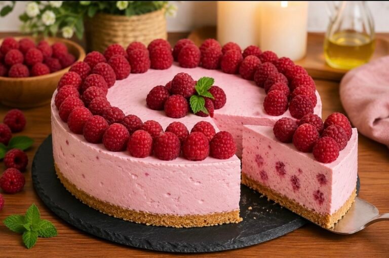 Raspberry No-Bake Cheesecake