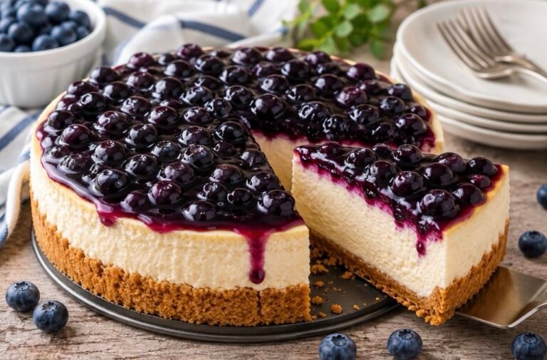 No-Bake Blueberry Cheesecake