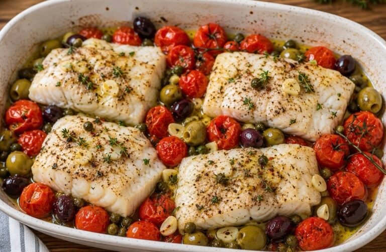 Mediterranean Baked Cod