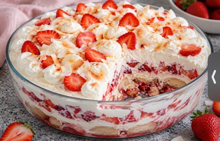 Strawberry Coconut Tiramisu