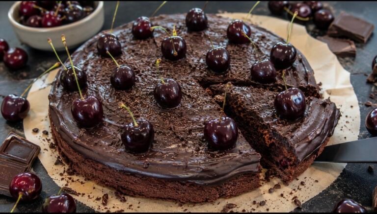 Moist Chocolate Cherry Cake