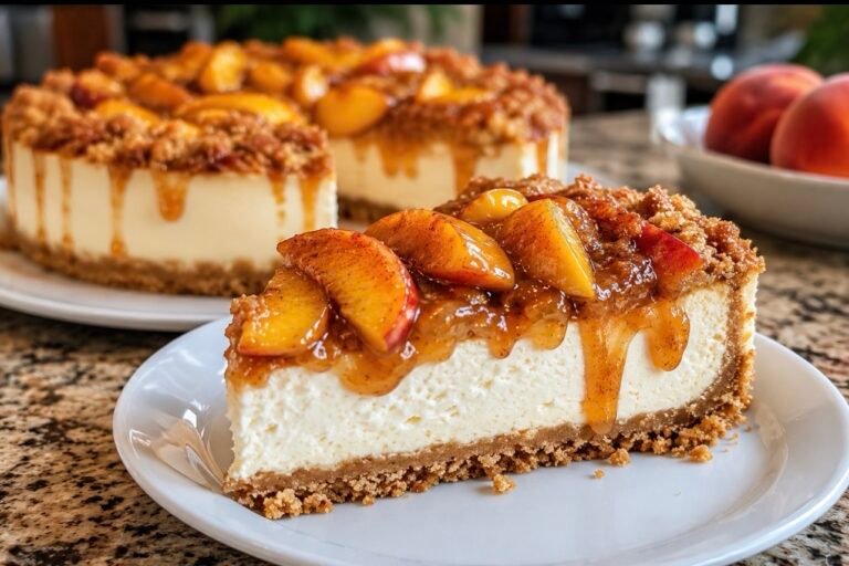 Peach Cobbler Cheesecake