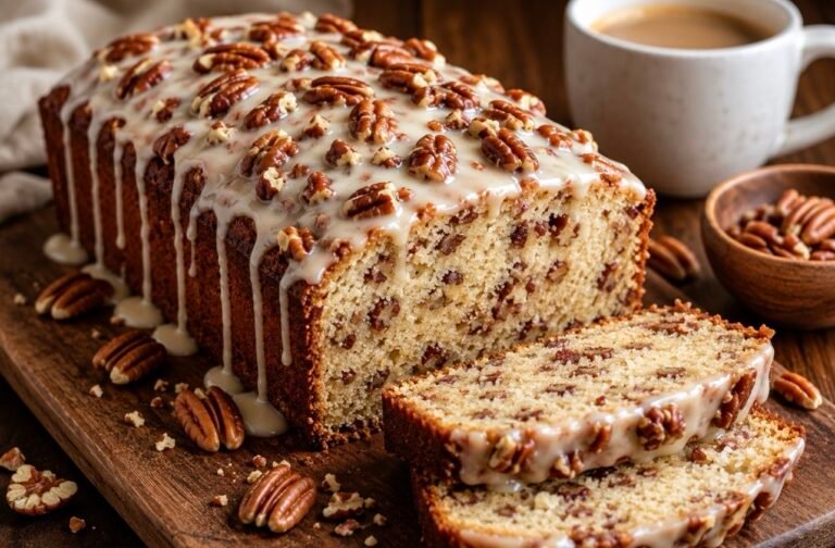 Glazed Pecan Loaf Cake
