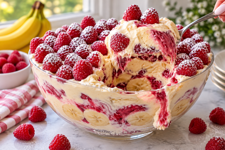 Raspberry Banana Frozen Dessert