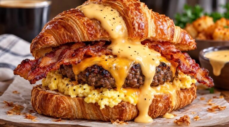 Ultimate Bacon Egg Cheeseburger Croissant